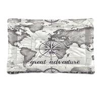 JUMBEAR Retro World Map Pet Bed,Non Slip Bottom Dog Crate Mattress Cat Dog Mat,Soft Comfortable Pet Cat Beds for Cats and Dogs Sleeping 24x18in