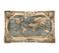 JUMBEAR Retro World Map Pet Bed,Non Slip Bottom Dog Crate Mattress Cat Dog Mat,Soft Comfortable Pet Cat Beds for Cats and Dogs Sleeping 24x18in