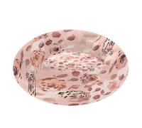 JUMBEAR Rose Gold Leopard Pattern Calming Dog Cat Donut Bed -Plush Puppy Kitten Cuddler Round Bed, Warm and Soft Pet Beds with Non-Slip Bottom and Washable-XS