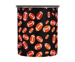 JUMBEAR Rugby Airtight Coffee Canister 900 mL,Stainless Steel Kitchen Food Storage Container for Coffee Beans, Tea, Nuts,Sugar