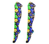 JUMBEAR Rugby and Hat Women Extra Long Thigh High Socks Tube Tights Over Knee Socks Casual High Boot Stockings