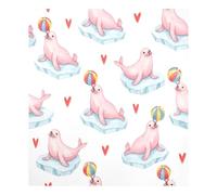 JUMBEAR Sea Lions Playing with Colored Balls Dishwasher Magnet Cover 23x26in,Reuseable Refrigerator Magnet Cover Decal Fridge Microwave Stickers Kitchen Decor