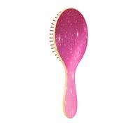 JUMBEAR Sparkling Stars Hair Brush,Massaging Scalp Wooden Bamboo Paddle Hairbrush for All Hairstyles,Reducing Tangle & Hair Breakage, Promoting Hair Growth