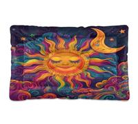 JUMBEAR Sun and Moon Pet Bed,Non Slip Bottom Dog Crate Mattress Cat Dog Mat,Soft Comfortable Pet Cat Beds for Cats and Dogs Sleeping 36x24in