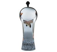 JUMBEAR Two Jumping Penguins Golf Club Head Cover for Driver/Fairway Woods/Hybrid,1Pack PU Leather Golf Headcover with Number Tag