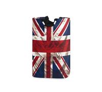 JUMBEAR Union Jack Large Laundry Basket,Collapsible Laundry Bag, Foldable Laundry Hamper, Toy Storage Basket for Blankets, Towels, Books