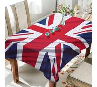 JUMBEAR Union Jack Tablecloth Rectangle Polyester Table Cloth Large Square Table Cover for Dining Kitchen Party 54"x54"