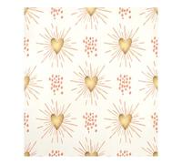 JUMBEAR Valentine's Day Golden Heart Dishwasher Magnet Cover 23x26in,Reuseable Refrigerator Magnet Cover Decal Fridge Microwave Stickers Kitchen Decor