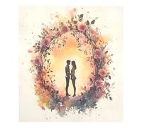 JUMBEAR Valentine's Day Romantic Couple Dishwasher Magnet Cover 23x26in,Reuseable Refrigerator Magnet Cover Decal Fridge Microwave Stickers Kitchen Decor