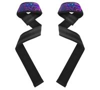 JUMBEAR Weight Lifting Straps Blue Glowing Chinese Dragon Support Padded Neoprene for Bodybuilding Weightlifting Workout,Soft Cotton, Strength Training Gym Fitness