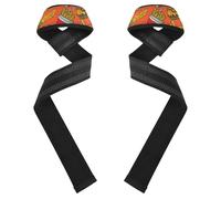 JUMBEAR Weight Lifting Straps Cartoon Burger and French Fries Support Padded Neoprene for Bodybuilding Weightlifting Workout,Soft Cotton, Strength Training Gym Fitness