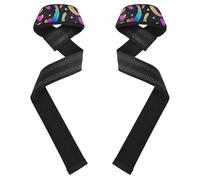 JUMBEAR Weight Lifting Straps Colorful Crescent Moons Support Padded Neoprene for Bodybuilding Weightlifting Workout,Soft Cotton, Strength Training Gym Fitness