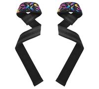 JUMBEAR Weight Lifting Straps Colorful Crescent Moons Support Padded Neoprene for Bodybuilding Weightlifting Workout,Soft Cotton, Strength Training Gym Fitness