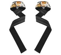 JUMBEAR Weight Lifting Straps Halloween Ghosts and Dogs Support Padded Neoprene for Bodybuilding Weightlifting Workout,Soft Cotton, Strength Training Gym Fitness