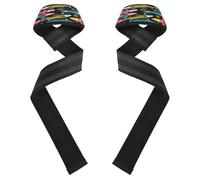 JUMBEAR Weight Lifting Straps Japanese Style Colored Fish Support Padded Neoprene for Bodybuilding Weightlifting Workout,Soft Cotton, Strength Training Gym Fitness
