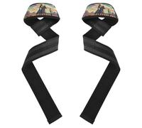 JUMBEAR Weight Lifting Straps Western Cowboy Crossing The Desert Support Padded Neoprene for Bodybuilding Weightlifting Workout,Soft Cotton, Strength Training Gym Fitness