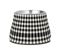 JUMBEAR White Black Buffalo Plaid Anti slip Dog Bowls,Stainless Steel Cat Bowls,Cute Pet Bowls for Medium/Small Size Dogs