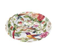 JUMBEAR Wildflowers and Hummingbirds Calming Dog Cat Donut Bed -Plush Puppy Kitten Cuddler Round Bed, Warm and Soft Pet Beds with Non-Slip Bottom and Washable-XS