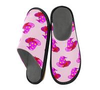 JUMBEAR Witch Hats with Red Bows Memory Foam Slippers Slip on Anti-Skid Sole Bedroom House Slippers of Women Men-29