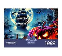 Jumbie Pumpkins 1000 Piece Jigsaw Puzzle for Adults And Kids - Halloween Pumpkin Unique, Challenging, DIY Wall Decor, 'What Happens Next' 70x50cm/1000pcs