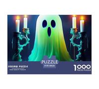 Jumbie Pumpkins 1000 Piece Jigsaw Puzzle for Adults - Halloween PumpkinIncludes Whimsies, Premium Quality, Gift, DIY Wall Decor, 'What Happens Next' 38x26cm/1000pcs