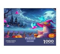 Jumbie Pumpkins 1000 Piece Jigsaw Puzzles Fun Challenging Modern Cute Ghost Classic Educational Games Perfect for Relaxation for Adults And Kids Age 52x38cm/1000pcs