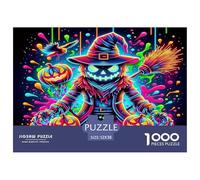 Jumbie Pumpkins 1000 Piece Jigsaw Puzzles Fun Challenging Modern Cute Ghost Classic Educational Games Perfect for Relaxation for Adults And Kids Age 52x38cm/1000pcs