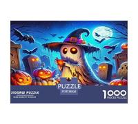 Jumbie Pumpkins 1000 Piece Jigsaw Puzzles Fun Challenging Modern Spooky Halloween Charm Classic Educational Games for The Whole Gifts for Adults And Kids Age 38x26cm/1000pcs