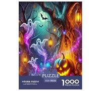 Jumbie Pumpkins 1000 Piece Jigsaw Puzzles Fun Challenging Modern Spooky Halloween Charm Educational Game Perfect for Relaxation for Adults And Kids Age 38x26cm/1000pcs