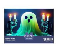 Jumbie Pumpkins 1000 Piece Jigsaw Puzzles Fun Challenging Modern Spooky Halloween Charm Educational Game Creativity & Gift Giving for Adults And Kids Age 38x26cm/1000pcs