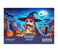 Jumbie Pumpkins 1000 Piece Jigsaw Puzzles Fun Challenging Modern Spooky Halloween Charm for Family Activity Game Perfect for Relaxation For Children And Adults Aged 14 And Over 52x38cm/1000pcs