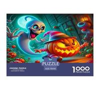 Jumbie Pumpkins 1000 Piece Jigsaw Puzzles Fun Challenging Modern Spooky Halloween Charm for Family Activity Game for The Whole Gifts Suitable for Children & People Aged 14+ 70x50cm/1000pcs