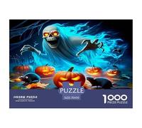 Jumbie Pumpkins 1000 Piece Jigsaw Puzzles Fun Challenging Modern Spooky Halloween Charm Puzzles Game Beautiful Decoration for Adults And Kids Age 70x50cm/1000pcs