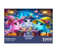 Jumbie Pumpkins 1000 Piece Jigsaw Puzzles Fun Challenging Modern Spooky Halloween Charm Puzzles Game for The Whole Gifts for Adults And Kids Age 38x26cm/1000pcs