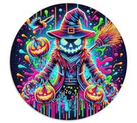 Jumbie Pumpkins 1000 Piece Round Puzzle Halloween Premium Home Decor Puzzle Family Activity Stress Relief 1000pcs (67.5x67.5cm)