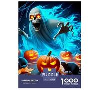 Jumbie Pumpkins 1000 Pieces Halloween Paper Jigsaw Puzzle - "What Happens Next" Decoration for Adults & Kids | 38x26cm/1000pcs