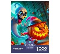Jumbie Pumpkins 1000 Pieces Halloween Paper Jigsaw Puzzle - "What Happens Next" Decoration for Adults & Kids | 38x26cm/1000pcs