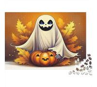 Jumbie Pumpkins Colourful Ghost with Autumn Pumpkin 1000 Pcs Jigsaws for Adults The Impossible Challenge Brain Development 52x38cm/1000pcs
