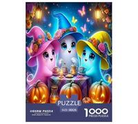 Jumbie Pumpkins Jigsaw Puzzles for Adult Challenging Puzzles Difficult Challenges 1000 Pieces Difficult Hard Jigsaw Puzzles for Man And Woman with Letters on Back 38x26cm/1000pcs