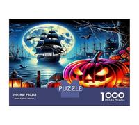 Jumbie Pumpkins Jigsaw Puzzles for Adults 1000 Piece Pirate Ship Educational Game Home Decoration for Adults& Kids Age 14 Years Up 70x50cm/1000pcs