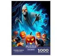 Jumbie Pumpkins Puzzle 1000 Pieces Jigsaw Halloween Night Jigsaws Adults Kids Puzzles Fun Creativity & Gift Giving Perfect for Relaxation Adult Whimsical Challenges 52x38cm/1000pcs
