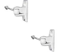 Jumbl ProGrip Ultra Stainless Steel Speaker Wall Mount Bracket - Holds up to 10 Lbs. (Pair of 2 Brackets) White