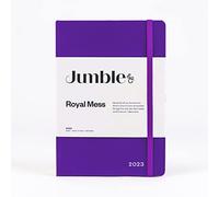 Jumble and Co & Co Moodler A5 Week to View 2023 Diary Royal Mess Purple - Weekly Journal with dotted pages, JMDBCP-563/23