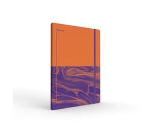Jumble & Co Chaos & Control A5 Ruled Notebook - Focus & Feel - 100% Recycled Paper - Orange/Purple