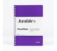 Jumble & Co Convo A5 Week to View Wiro Bound 2023 Diary Royal Mess Purple - Weekly Journal with dotted pages