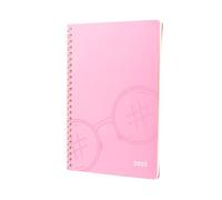 Jumble & Co Convo Icon A5 Week to View Wiro Bound 2023 Diary Rose-Tinted Pink - Weekly Journal with dotted pages