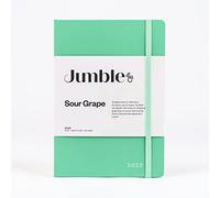 Jumble Moodler A5 Week to View 2023 Diary Sour Grape Teal - Weekly Journal with dotted pages, JMDBCP-556/23