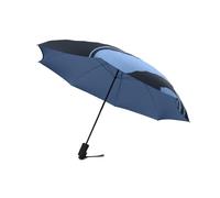 Jumble & Co Ups & Downs Umbrella - Compact strong waterproof automatic umbrella - One button open and close - Two Colour - Light Blue/Yellow