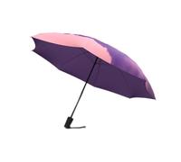 Jumble & Co Ups & Downs Umbrella - Compact strong waterproof automatic umbrella - One button open and close - Two Colour - Purple/Pink