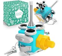 Jumble Dream Busy Cube Sensory Toys - Montessori Wooden Activity Cube Baby Toy - Travel Toddler Toys for Early Development Educational Fidget Cube for kids Autism & ADHD